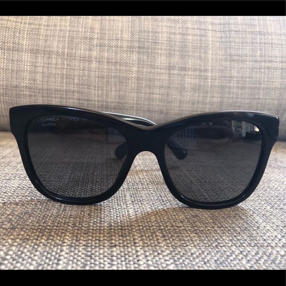 Chanel black square sunglasses